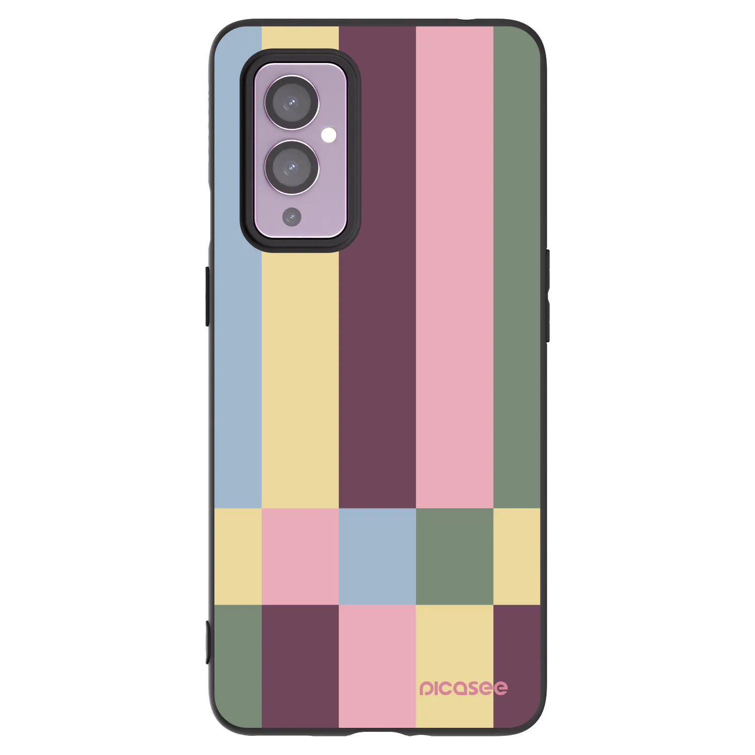 Picasee crna silikonska maskica za OnePlus 9 - Lobby tiles