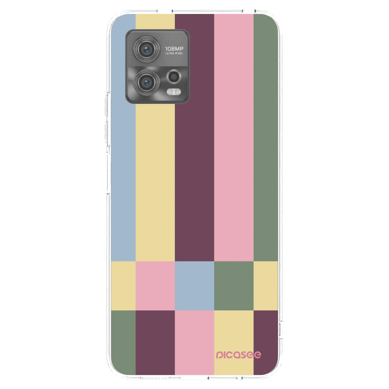 Picasee silikonska prozirna maskica za Motorola Moto G72 - Lobby tiles