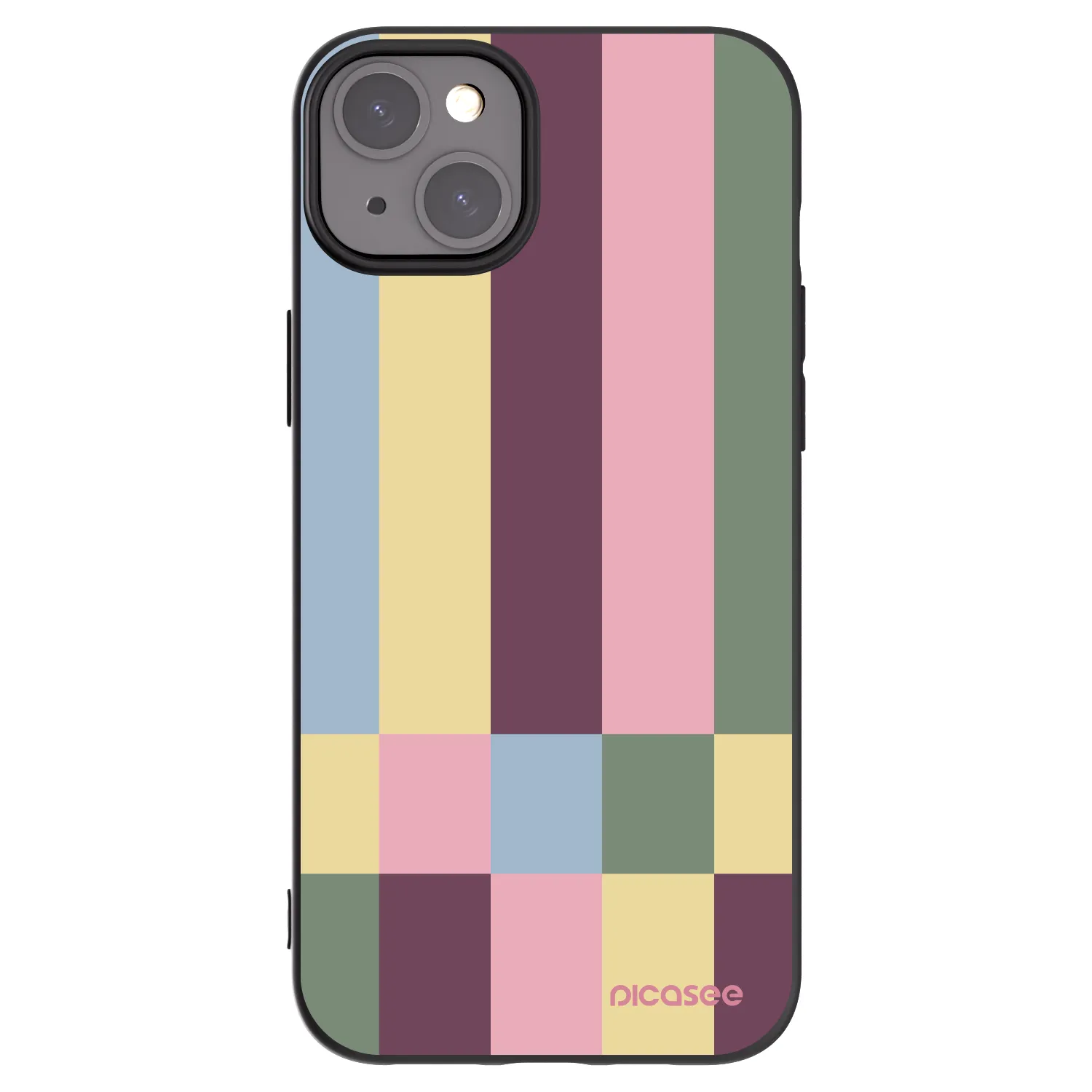 Picasee crna silikonska maskica za Apple iPhone 15 Plus - Lobby tiles