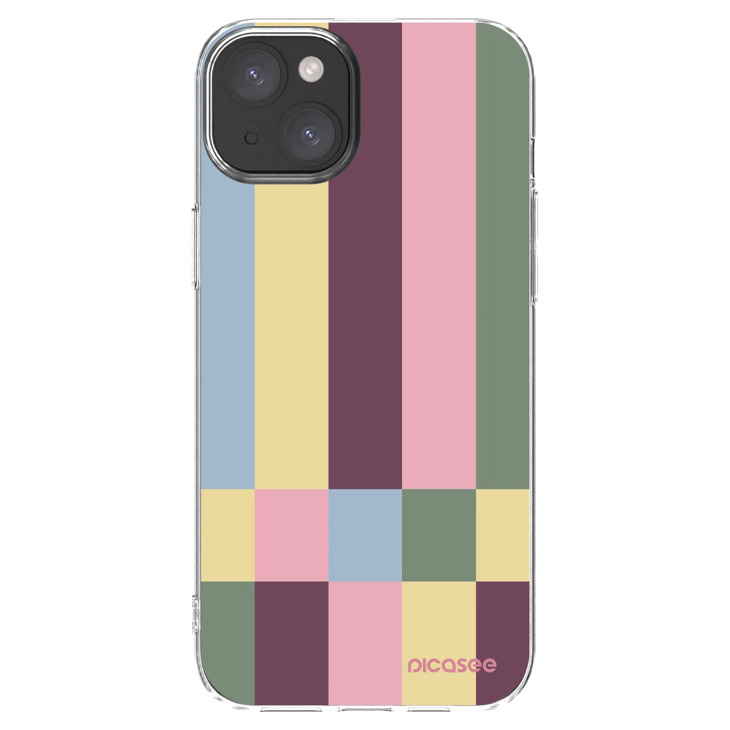 Picasee silikonska prozirna maskica za Apple iPhone 15 Plus - Lobby tiles