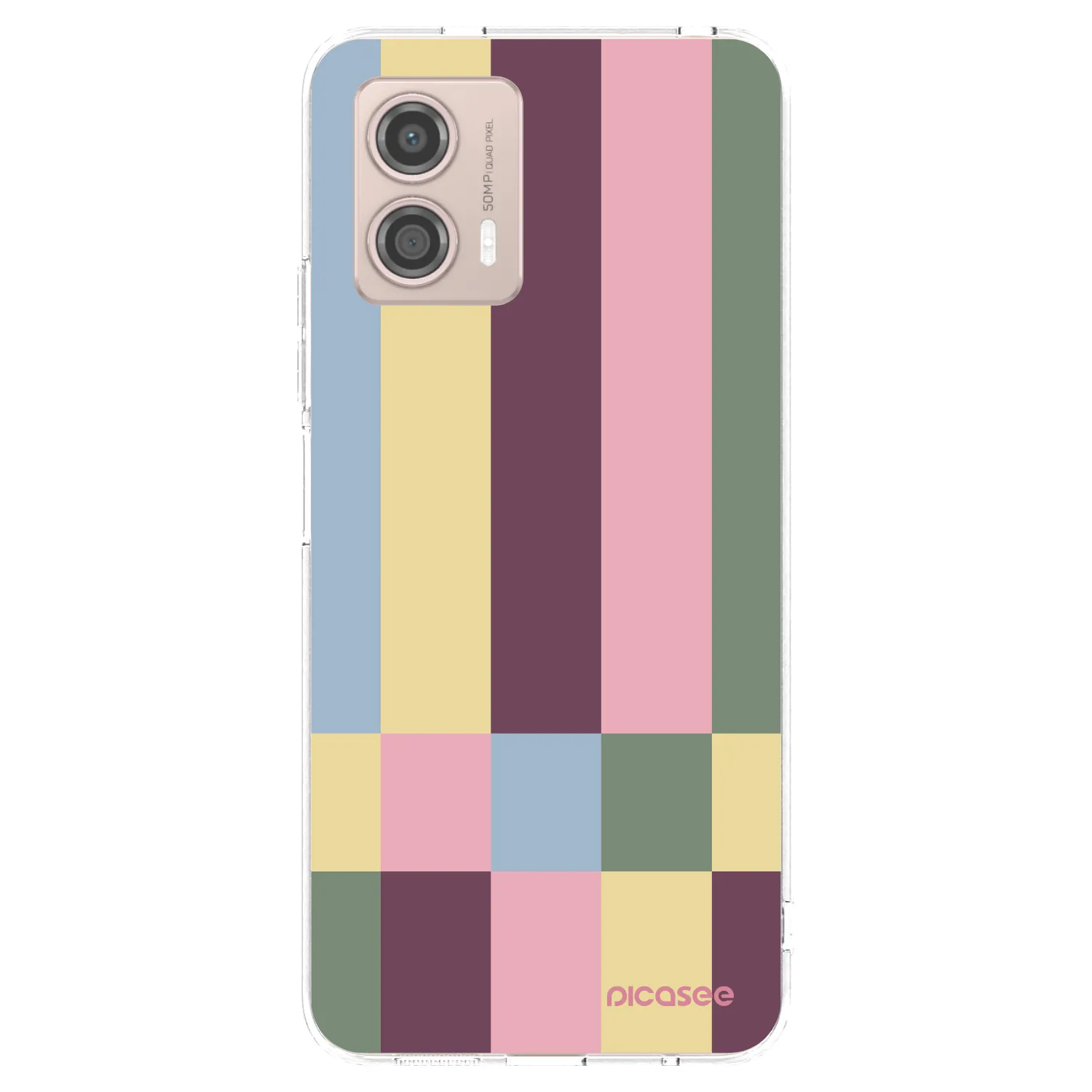 Picasee silikonska prozirna maskica za Motorola Moto G53 5G - Lobby tiles