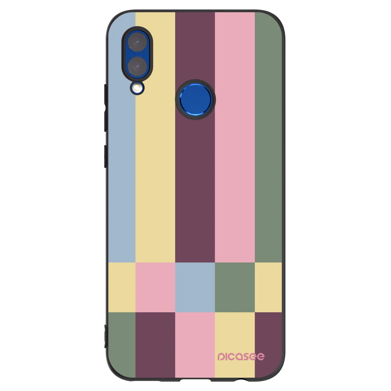 Picasee crna silikonska maskica za Honor 10 Lite - Lobby tiles