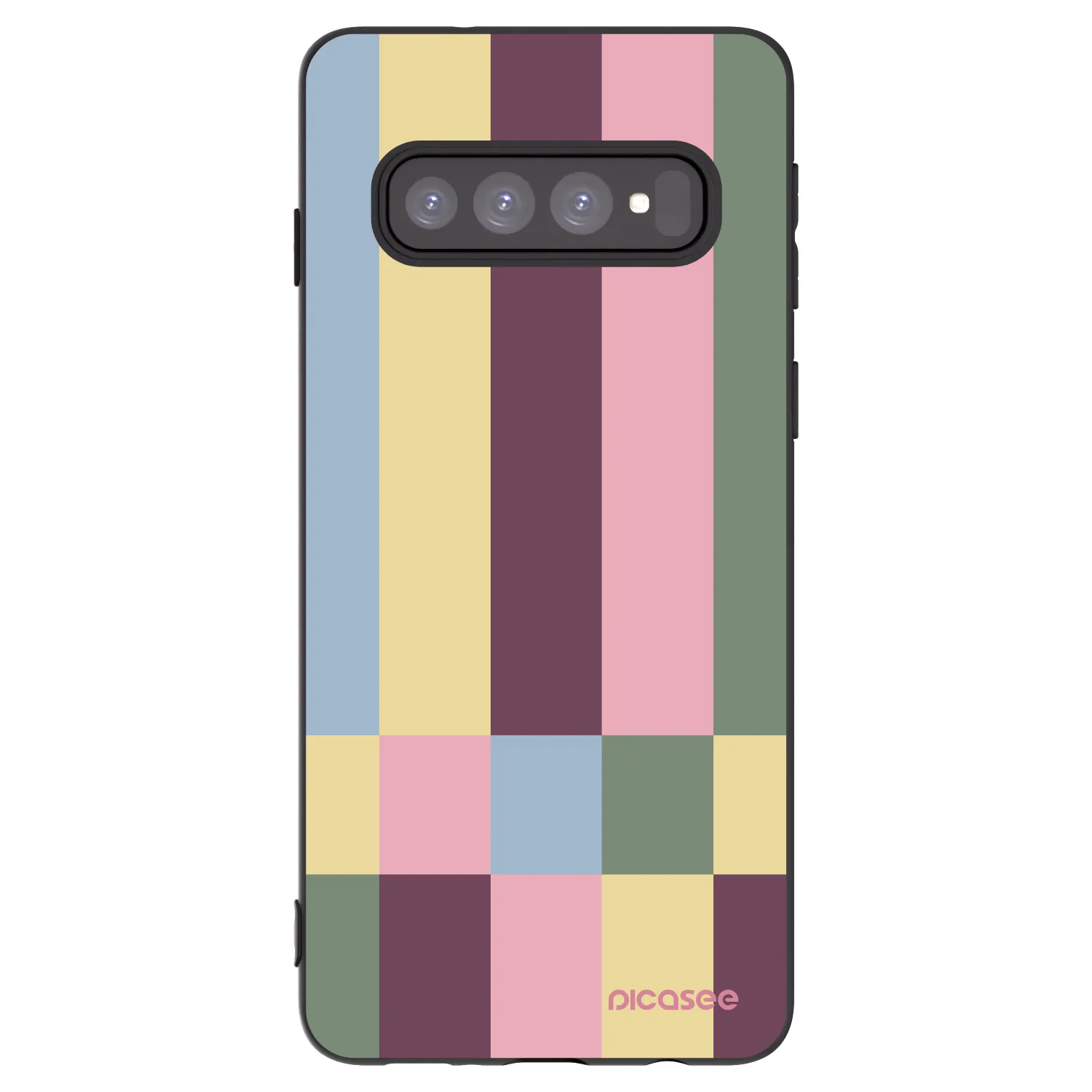 Picasee crna silikonska maskica za Samsung Galaxy S10 G973 - Lobby tiles