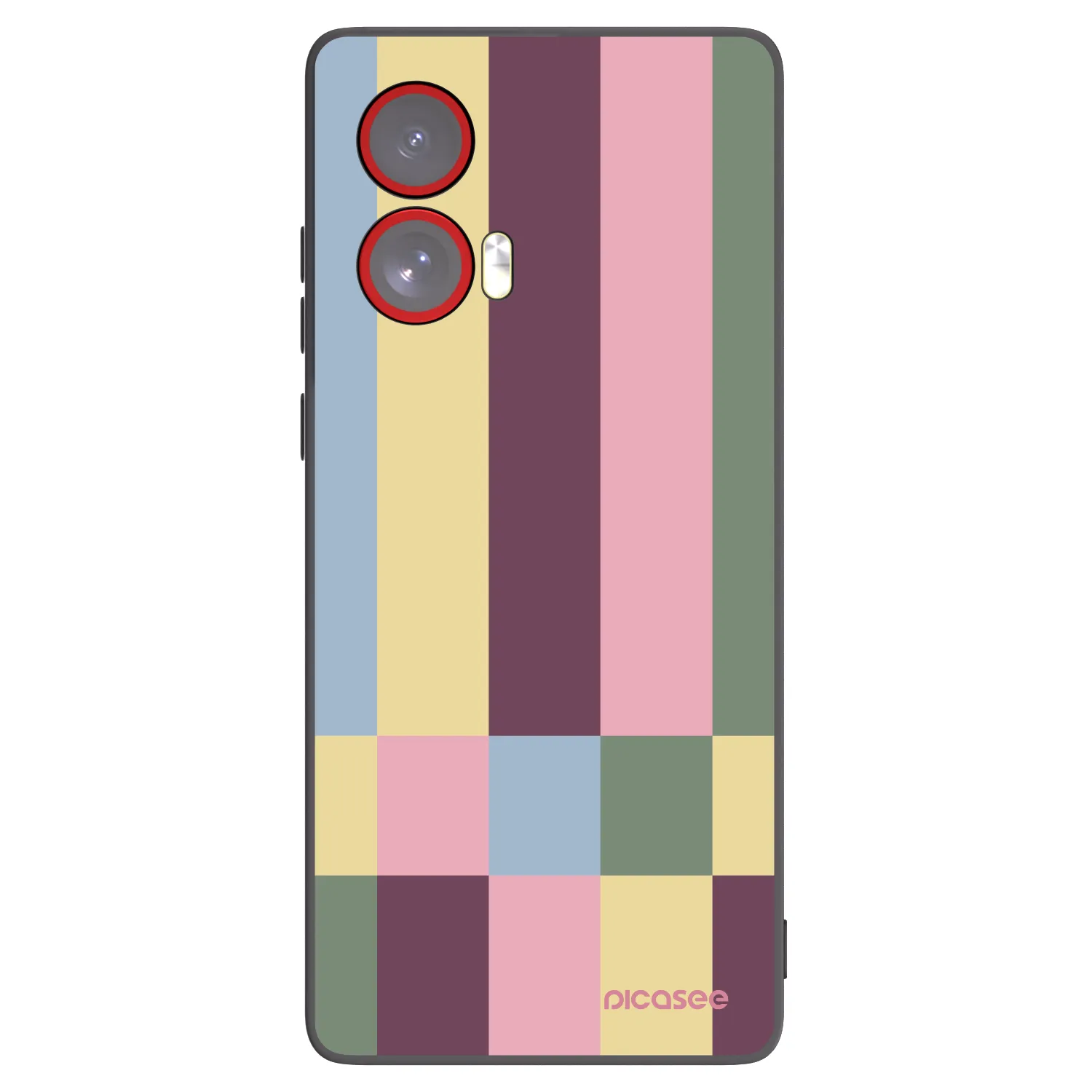 Picasee crna silikonska maskica za Motorola Edge 50 Fusion - Lobby tiles