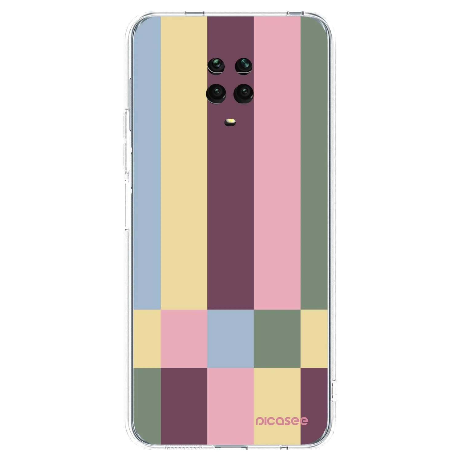 Picasee silikonska prozirna maskica za Xiaomi Redmi Note 9S - Lobby tiles
