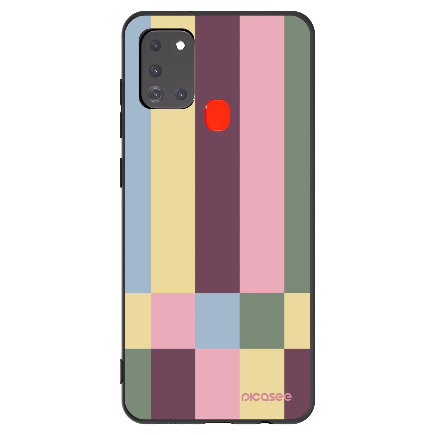 Picasee crna silikonska maskica za Samsung Galaxy A21s - Lobby tiles