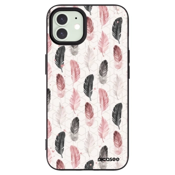 Picasee crna silikonska maskica za Apple iPhone 12 - Feather 2