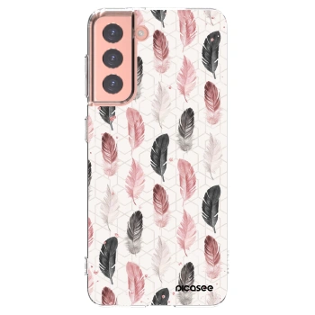 Picasee silikonska prozirna maskica za Samsung Galaxy S21 5G G991B - Feather 2