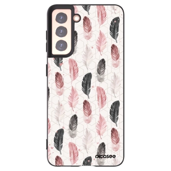 Picasee crna silikonska maskica za Samsung Galaxy S21 5G G991B - Feather 2