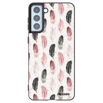 Picasee crna silikonska maskica za Samsung Galaxy S21+ 5G G996F - Feather 2