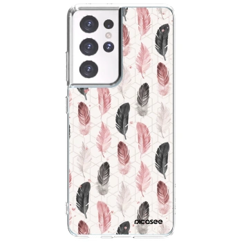 Picasee silikonska prozirna maskica za Samsung Galaxy S21 Ultra 5G G998B - Feather 2
