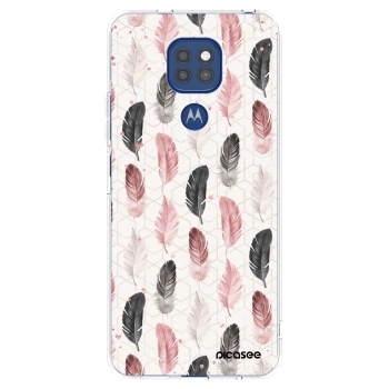Picasee silikonska prozirna maskica za Motorola Moto G9 Play - Feather 2