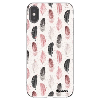 Picasee silikonska prozirna maskica za Apple iPhone XS Max - Feather 2
