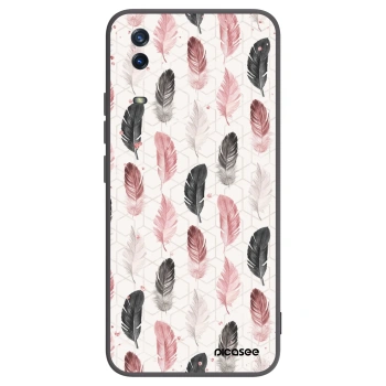 Picasee crna silikonska maskica za Vivo Y11s - Feather 2