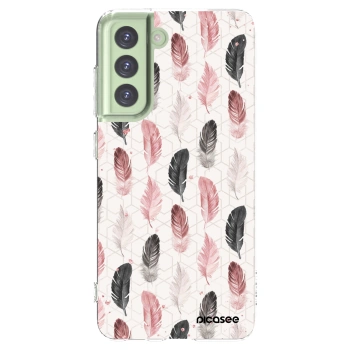 Picasee silikonska prozirna maskica za Samsung Galaxy S21 FE 5G - Feather 2