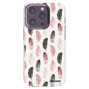 Picasee silikonska prozirna maskica za Apple iPhone 14 Pro - Feather 2
