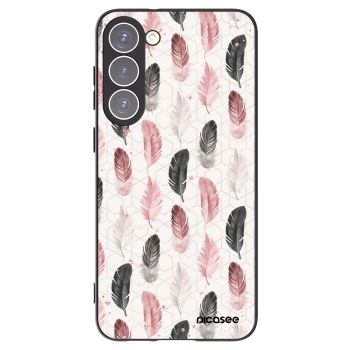 Picasee crna silikonska maskica za Samsung Galaxy S23+ 5G - Feather 2