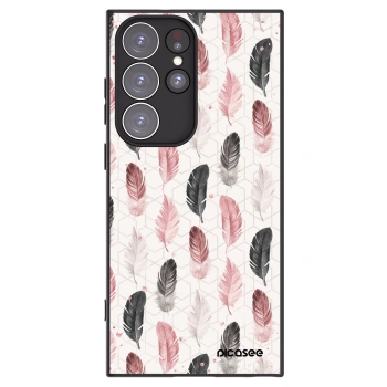 Picasee crna silikonska maskica za Samsung Galaxy S23 Ultra 5G - Feather 2