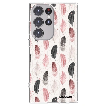 Picasee silikonska prozirna maskica za Samsung Galaxy S23 Ultra 5G - Feather 2