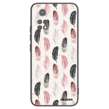 Picasee crna silikonska maskica za Xiaomi Redmi Note 11S 5G - Feather 2