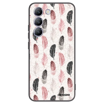 Picasee crna silikonska maskica za Vivo V40 SE 5G - Feather 2