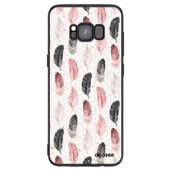 Picasee crna silikonska maskica za Samsung Galaxy S8 G950F - Feather 2