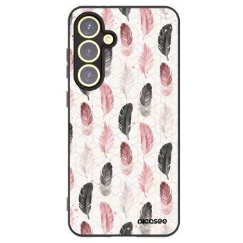 Picasee crna silikonska maskica za Samsung Galaxy S24 FE S721B - Feather 2