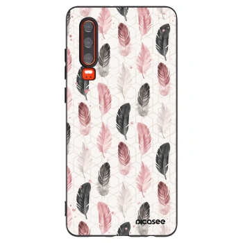 Picasee crna silikonska maskica za Huawei P30 - Feather 2
