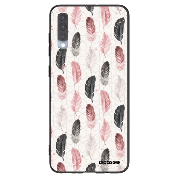 Picasee crna silikonska maskica za Samsung Galaxy A70 A705F - Feather 2