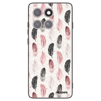 Picasee crna silikonska maskica za Motorola Edge 60 Fusion - Feather 2