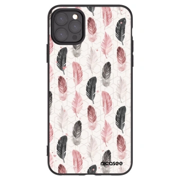 Picasee crna silikonska maskica za Apple iPhone 11 Pro Max - Feather 2