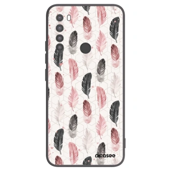 Picasee crna silikonska maskica za Xiaomi Redmi Note 8 - Feather 2