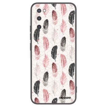 Picasee crna silikonska maskica za Samsung Galaxy S20 G980F - Feather 2