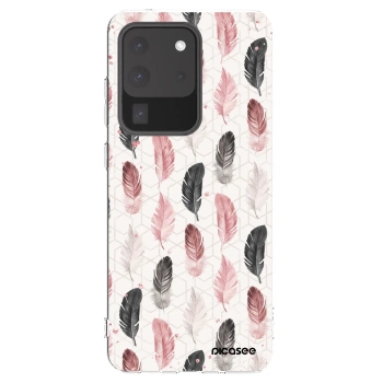 Picasee silikonska prozirna maskica za Samsung Galaxy S20 Ultra 5G G988F - Feather 2