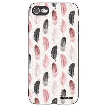 Picasee crna silikonska maskica za Apple iPhone SE 2020 - Feather 2