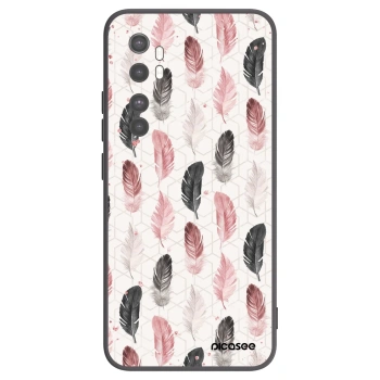 Picasee crna silikonska maskica za Xiaomi Mi Note 10 Lite - Feather 2
