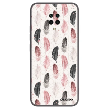 Picasee crna silikonska maskica za Xiaomi Redmi Note 9S - Feather 2