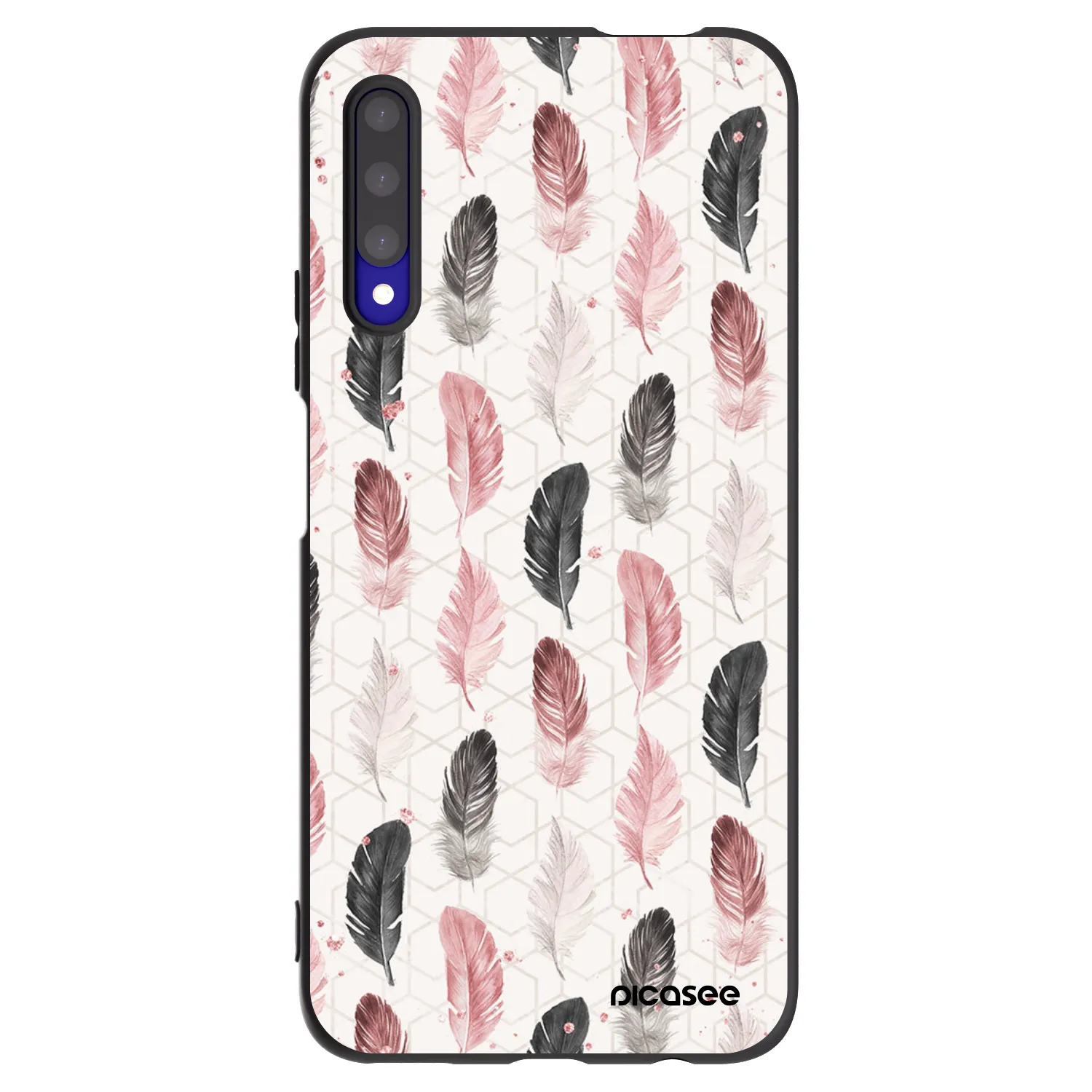 Picasee crna silikonska maskica za Honor 9X Pro - Feather 2