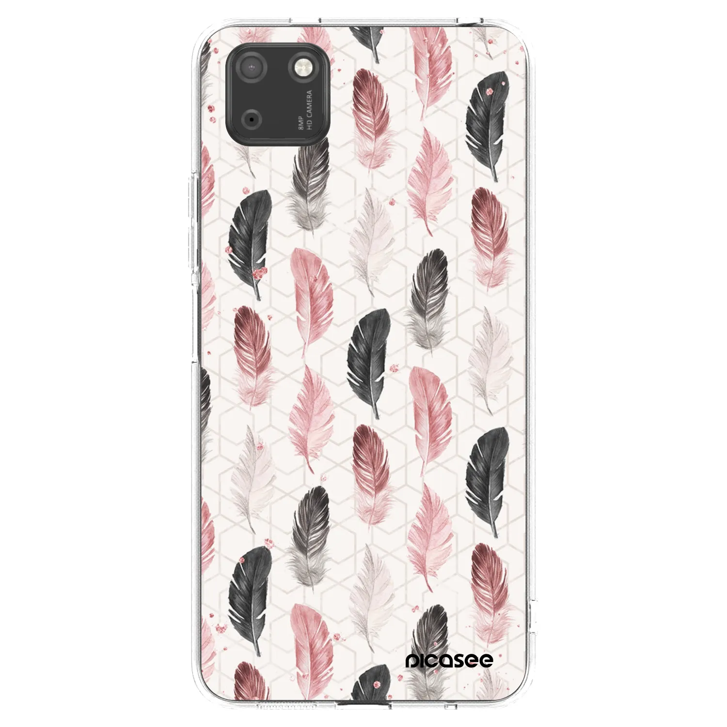 Picasee silikonska prozirna maskica za Huawei Y5P - Feather 2