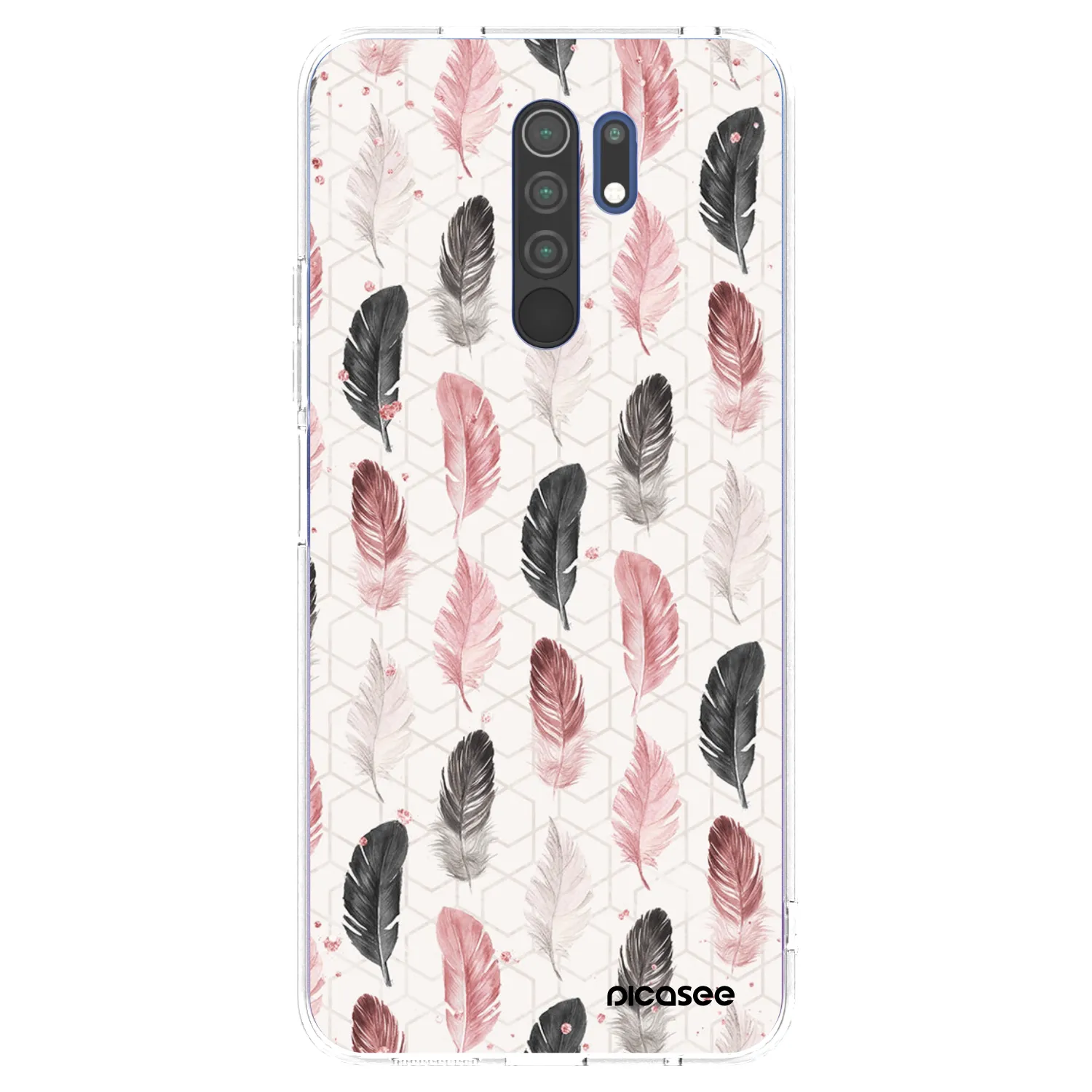 Picasee silikonska prozirna maskica za Xiaomi Redmi 9 - Feather 2