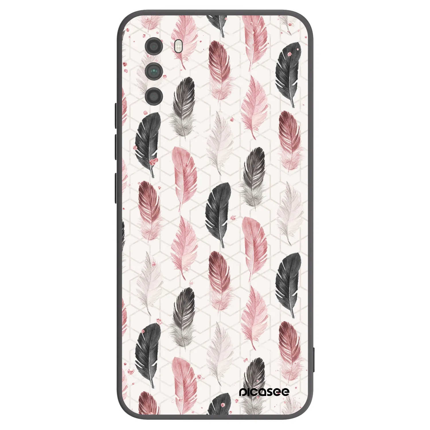 Picasee crna silikonska maskica za Xiaomi Poco M3 - Feather 2