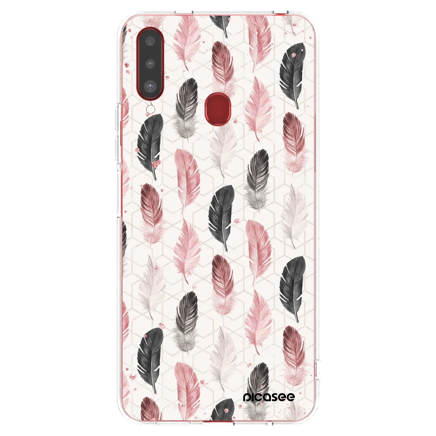 Picasee silikonska prozirna maskica za Samsung Galaxy A20s - Feather 2