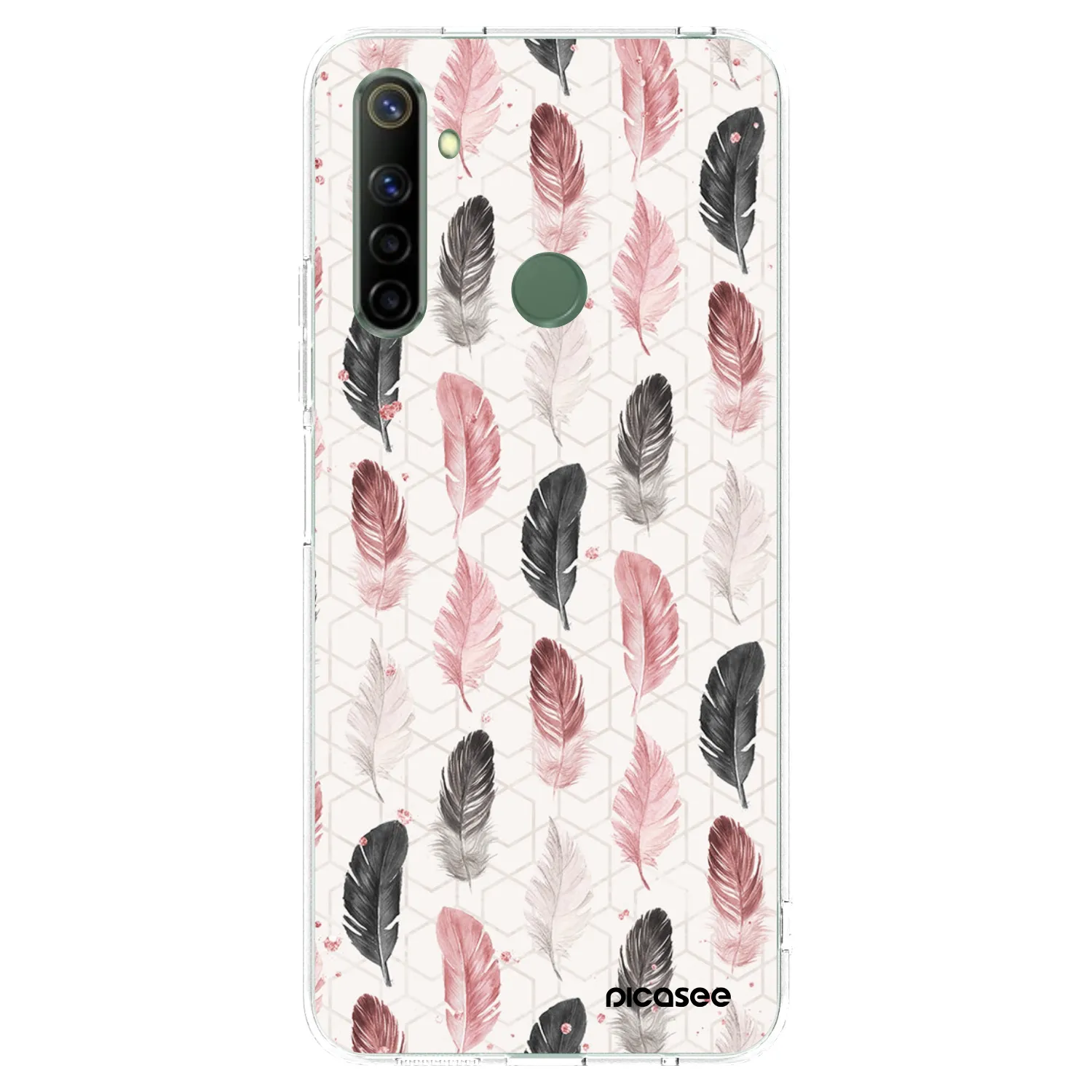 Picasee silikonska prozirna maskica za Realme 6i - Feather 2