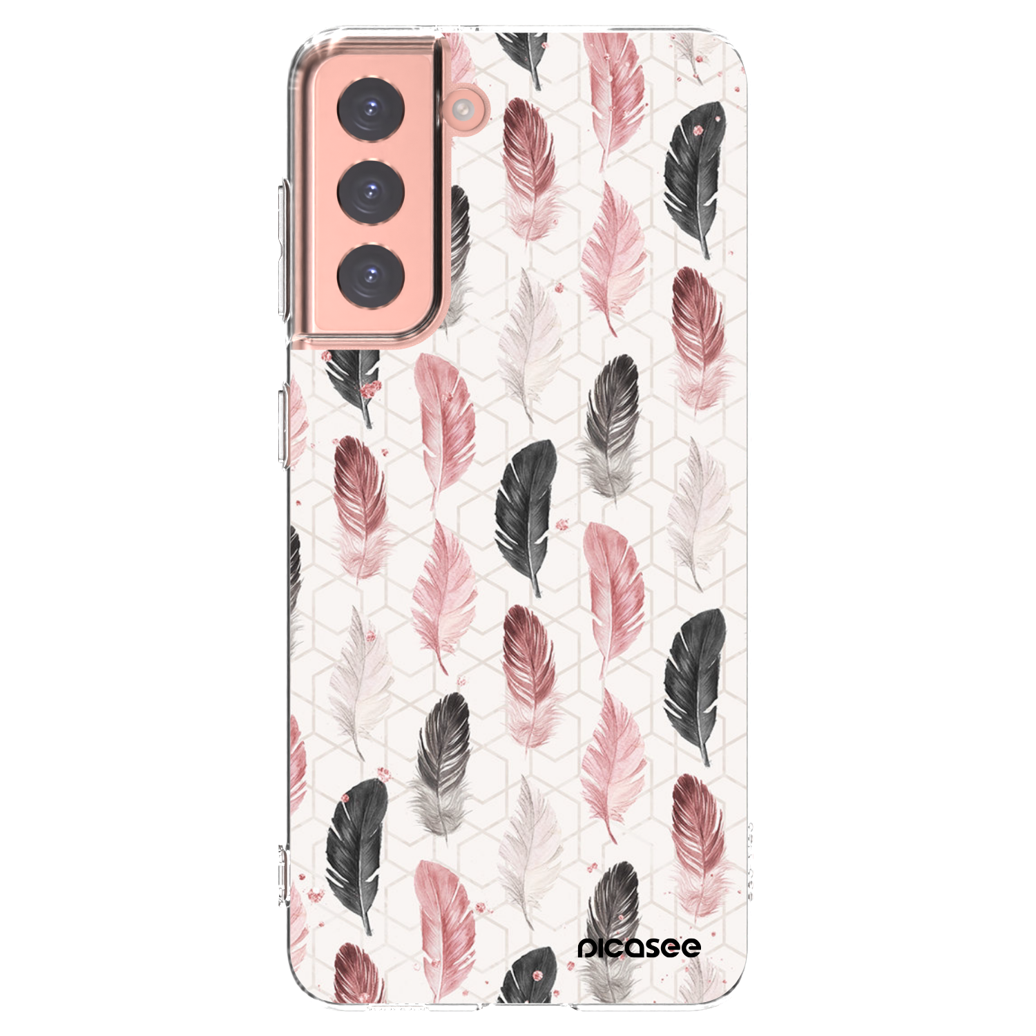 Picasee silikonska prozirna maskica za Samsung Galaxy S21 5G G991B - Feather 2