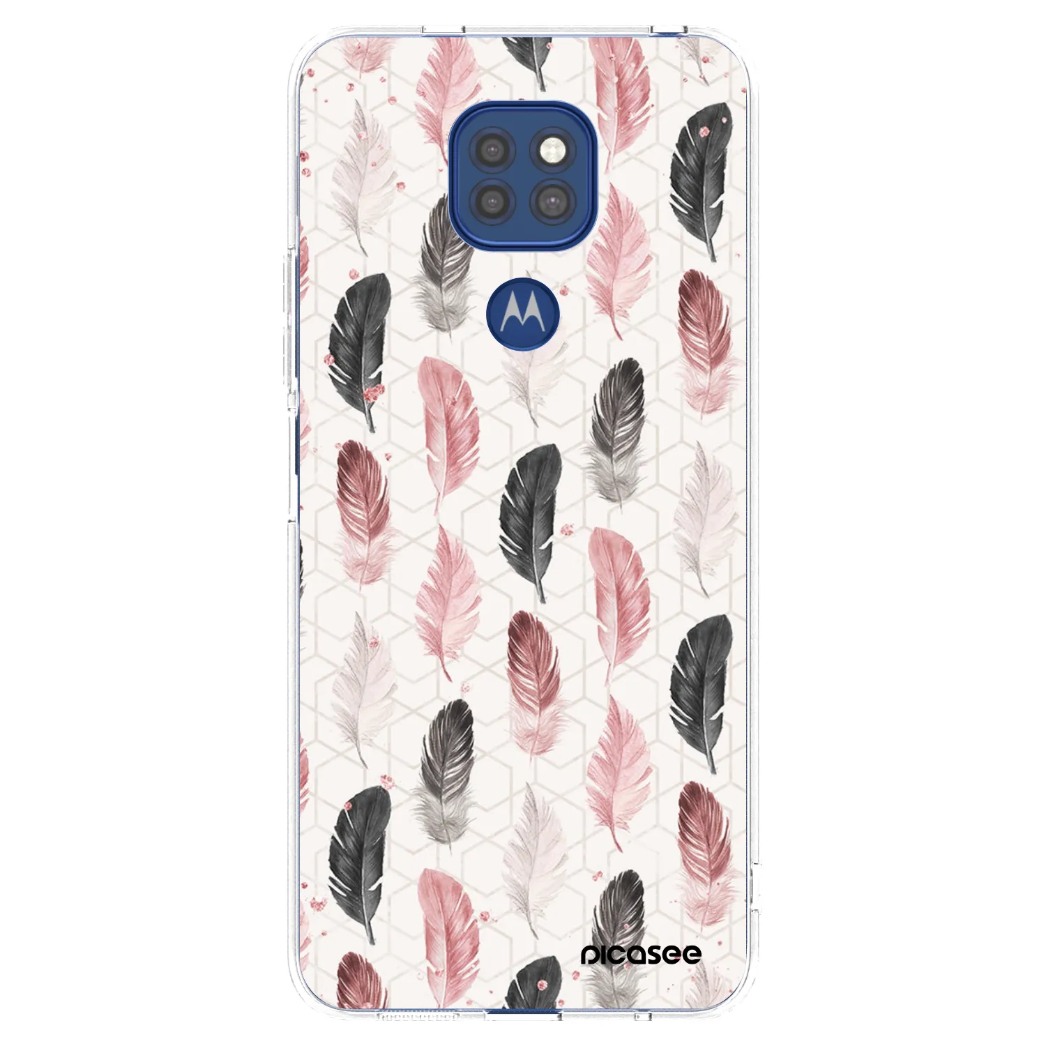 Picasee silikonska prozirna maskica za Motorola Moto G9 Play - Feather 2