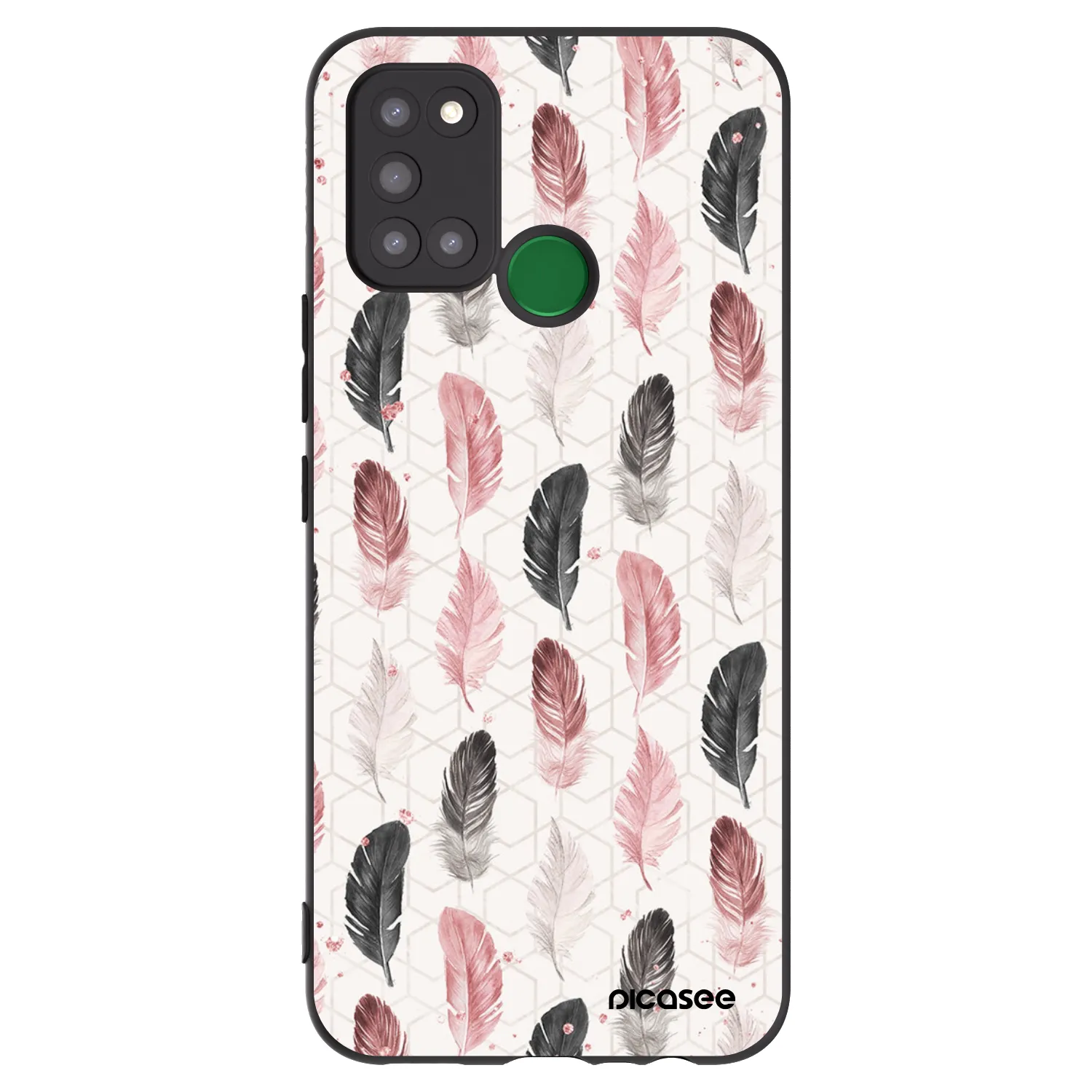 Picasee crna silikonska maskica za Realme 7i - Feather 2