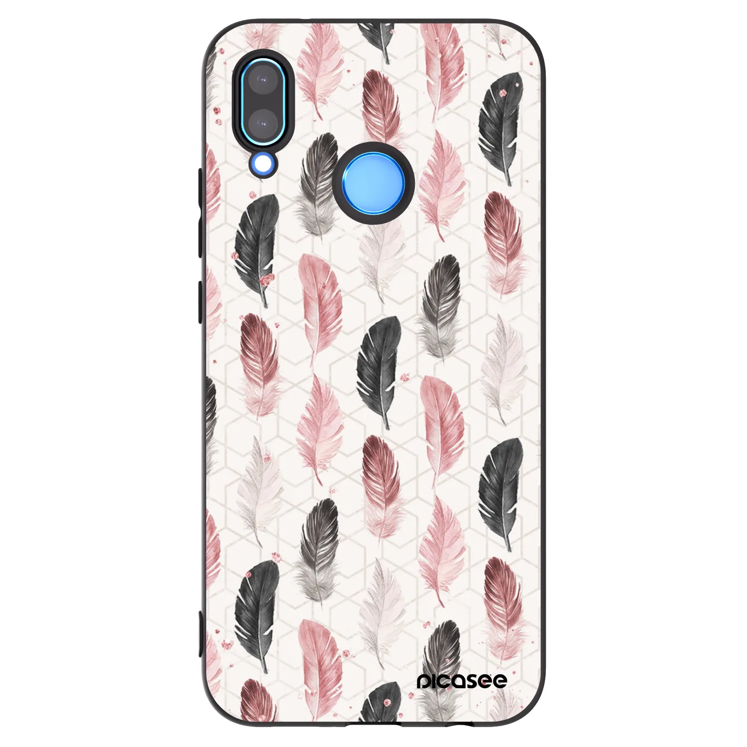 Picasee crna silikonska maskica za Huawei P20 Lite - Feather 2