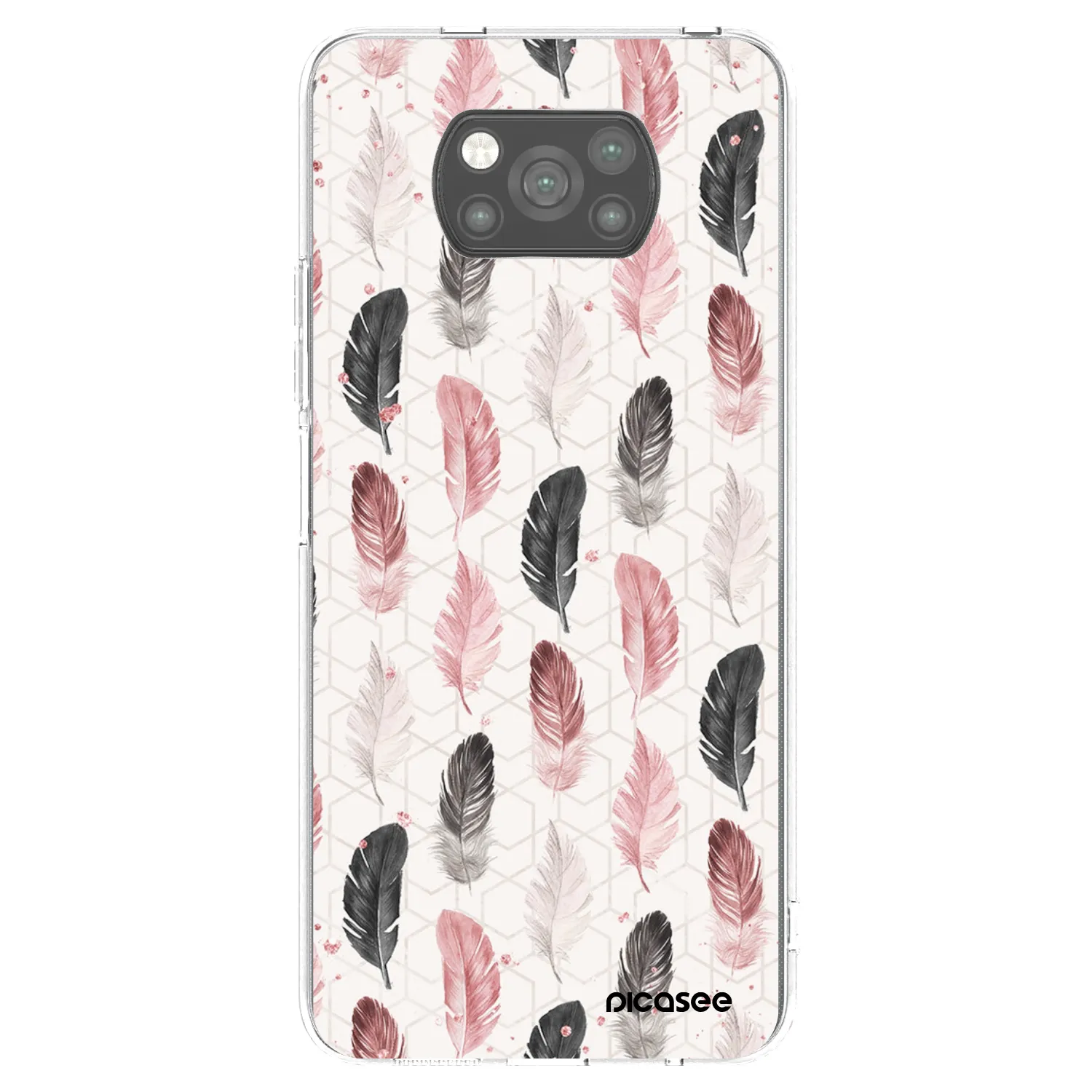 Picasee crna silikonska maskica za Xiaomi Poco X3 Pro - Feather 2