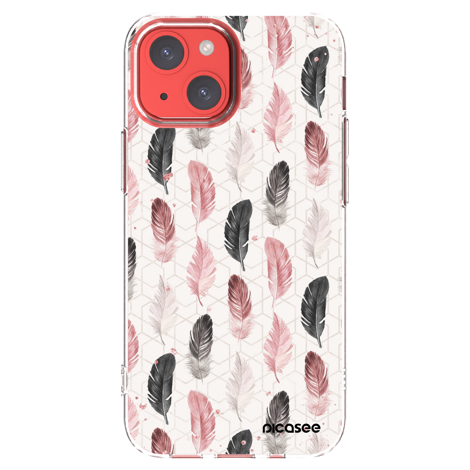 Picasee silikonska prozirna maskica za Apple iPhone 13 mini - Feather 2