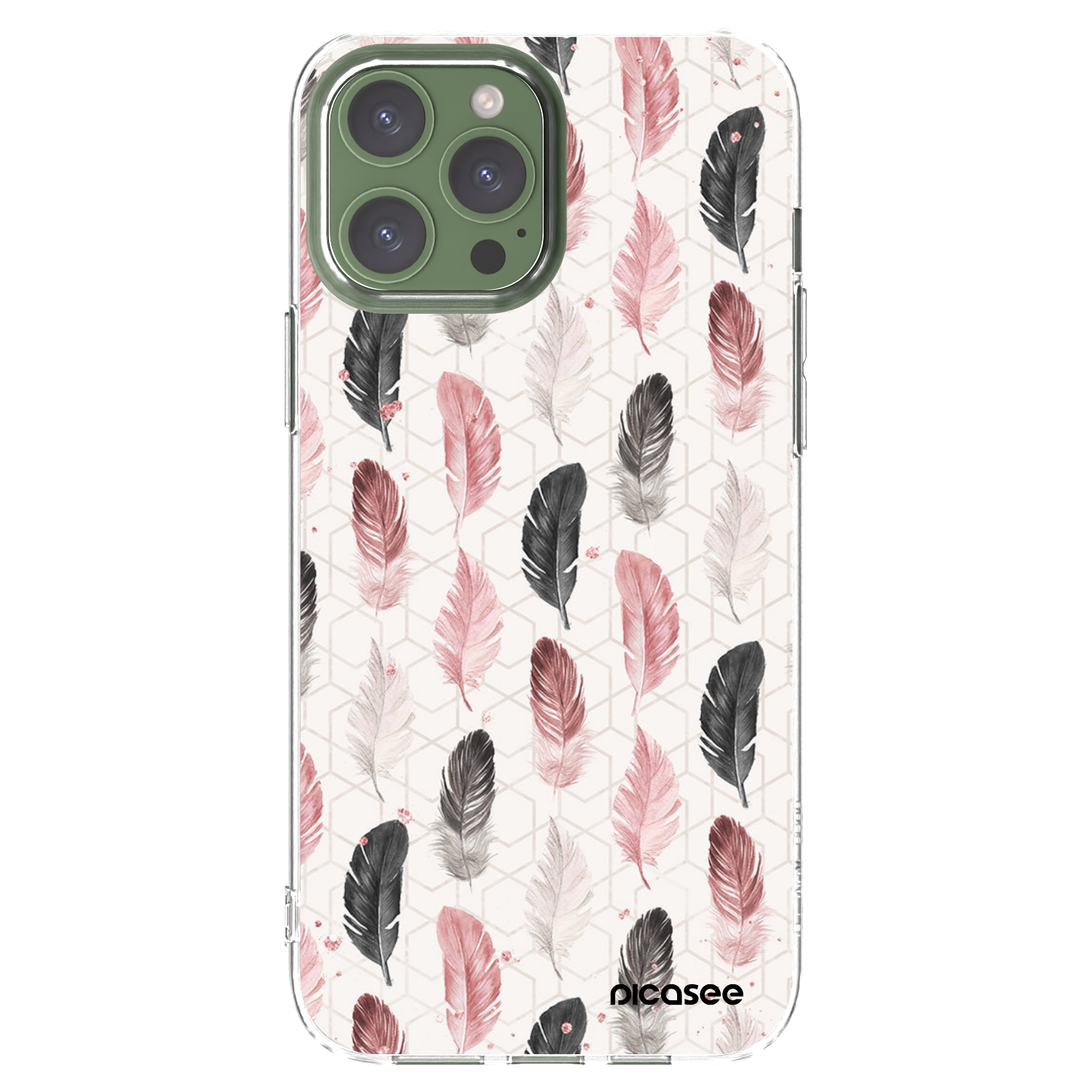 Picasee silikonska prozirna maskica za Apple iPhone 13 Pro Max - Feather 2